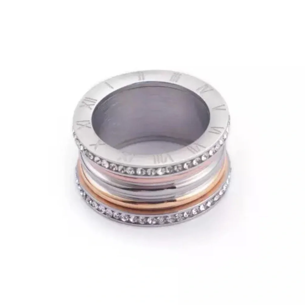 Roman Numeral Swarovski Crystals Stuck Up Eternity Gold Silver White Gold
